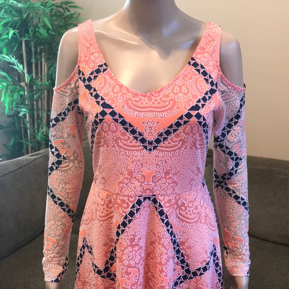 Cold shoulder mini dress